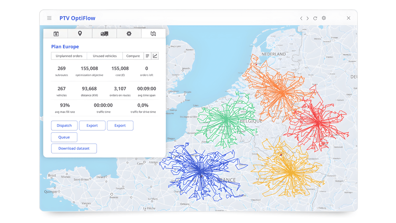 PTV OptiFlow screenshot
