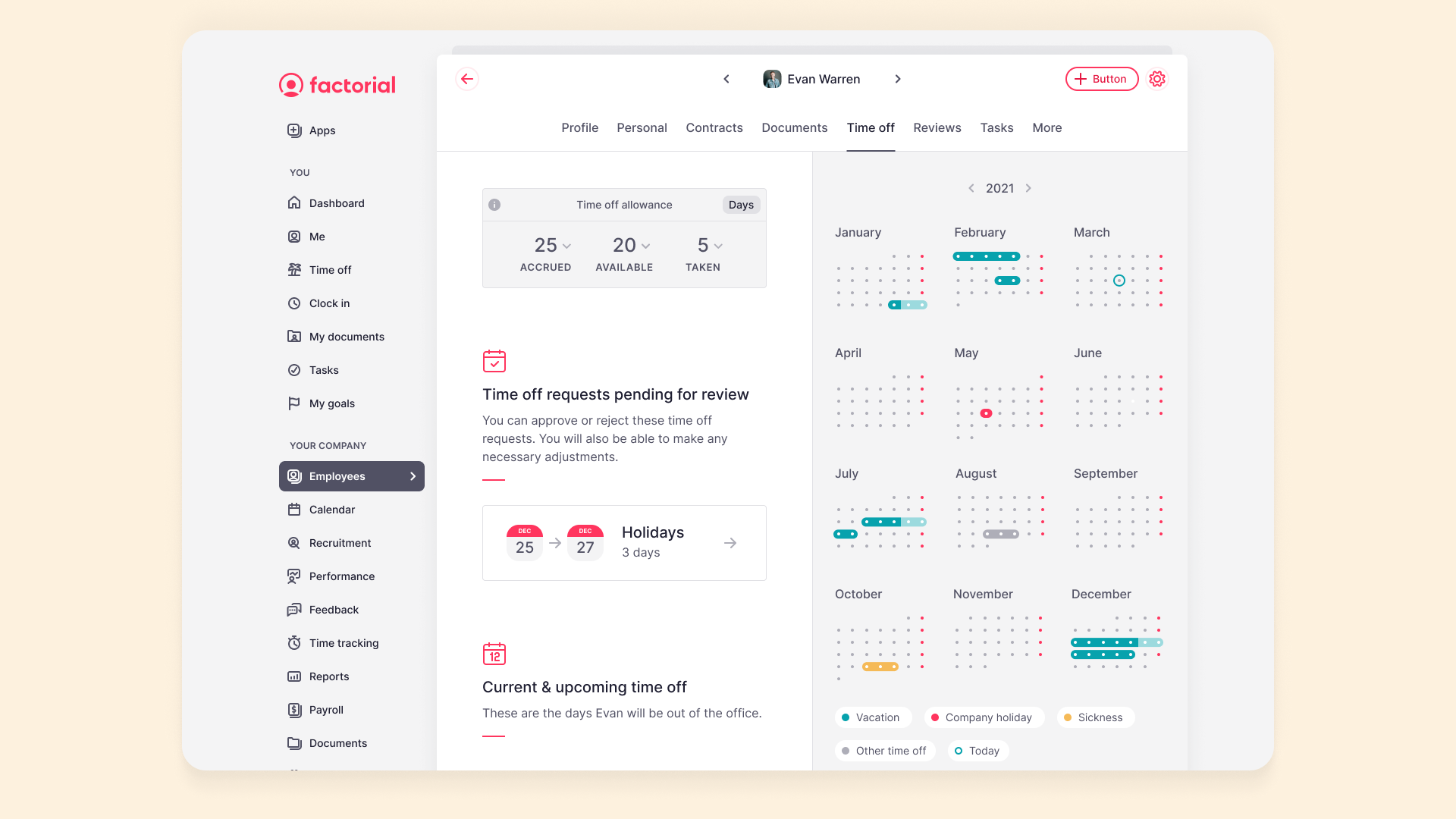 Factorial Acquisizione talenti - Screenshot 2